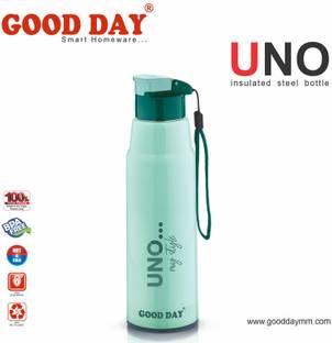 Good Day Uno 900 Insulated Inner Steel Outer Plastic Water Bottle 730 ml Bottle