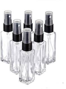 PHARCOS 8ML Mini Square Glass Bottles With Spray For Perfume|Essential Oils|Blends-6pcs 8 ml Bottle