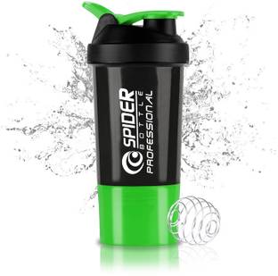 Dassio Spider Gym Shaker with Stainless Steel Mixer Ball & 1 Containers for Protein 500 ml Shaker