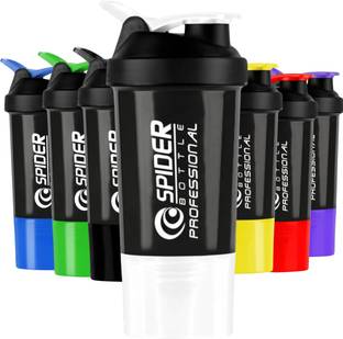 ZYRO Spider Gym bottle with Stainless Steel Mixer Ball & 1 Containers for Protein 500 ml Shaker