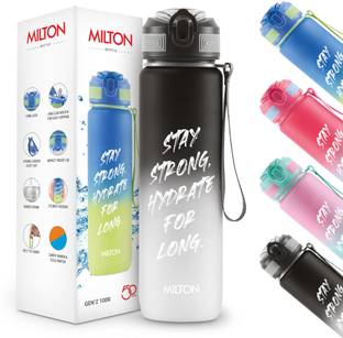 MILTON Gen'Z Water Bottle(Stay Strong) with Straw 1000 ml Bottle