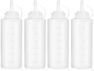 Hospitality Condiment Sauce Bottles with Twist On Cap Lids Bottle Dispenser Squeeze 450 ml Bottle
