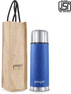 pexpo 24 Hrs Hot & Cold ISI Certified with Jute-bag Flamingo Vacuum insulated Bottle 500 ml Flask