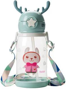 Jesal Rabbit Kids School water Bottle for girls and boys With Strap 600ml Water Bottle 600 ml Bottle
