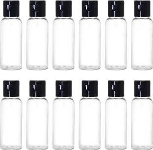 nsb herbals Empty Transparent Plastic Bottle with Black Flip Cap - Refillable & Reusable 30 ml Bottle