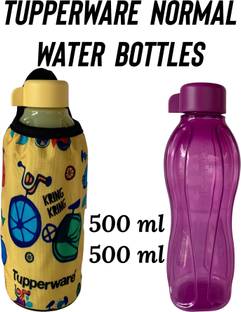 TUPPERWARE normal cap water bottles Ench 500 bottles 2 peece 1 bag pack of 3 500 ml Bottle