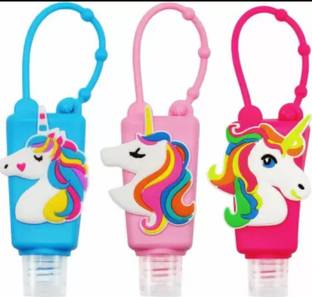FATFISH Hand Sanitizer Refillable Case Unicorn, minion, hulk, other available(pack of 3) 10 ml Bottle
