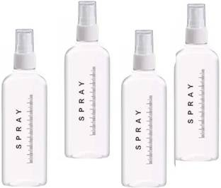 EverGlam Transparent Spray Bottle 100ML(Pack of 4,Plastic Bottel) 100 ml Bottle