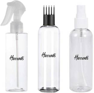 HARRODS Empty Bottles for Hair Application | 1 Applicator, 1 Mist Spray, Trigger Spray 200 ml Spray Bottle
