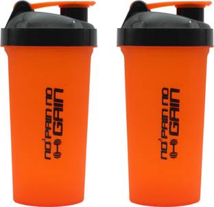 LAZYwindow Sporty Plastic GYM Shaker | Protein Shaker with Blender Ball | BPA-Free 700 ml Shaker