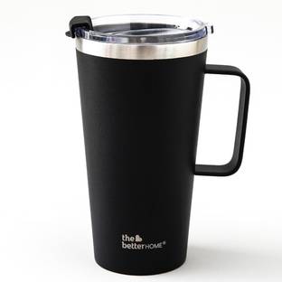The Better Home Insulated Coffee Mug with Lid & Handle (450ml) |Easy to Carry Coffee Travel Mug 450 ml Flask