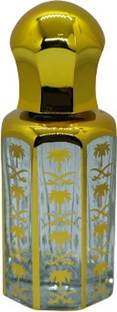 AYGLASS 12ML REFILLABLE BOTTLE WITH GOLDEN DESIGN 12 ml Bottle