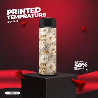 inventoo Stainless Steel Printed Vacuum Insulated Water Bottle 500 ml Bottle