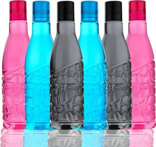 CONQUER Zigzag Design Stylish Water Bottle Set for Home Office School Fridge 1000 ml Bottle