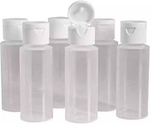 Leela 60ml Empty Clear Plastic Bottles Refillable Travel Size Bottles with Flip Cap. 60 ml Bottle