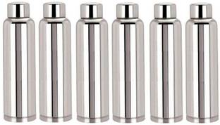 Steelo classic stainless steel fridge water bottle 800ml (pack of 6) 800 ml Steel Bottle