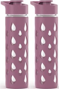 Rioware 550 ml Glass, Silicone Bottle