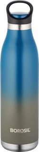 BOROSIL Color Crush 700 ml Vacuum Insulated Wate Bottle, 24 Hrs Hot & Cold Flask, Blue 700 ml Flask