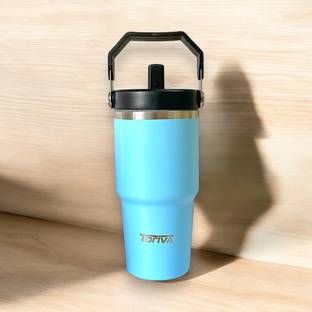 TORIVA Vogue Sipper Stainless Steel Tumbler Hot and Cold with Handle 600ml Bottle(Blue) 600 ml Bottle