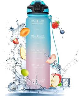shoshin Unbreakable Water Bottle with Motivational Time Marker, Sipper Bottle 1000 ml Bottle