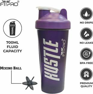 FitPro Gym Shaker Bottle, Shaker Bottles for Protein Shake 100% Leakproof 700 ml Shaker 700 ml Plastic Shaker