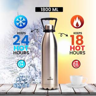 SPEEDEX Stainless Steel Thermosteel Vacuum Insulated Flask Hot and Cold Water Bottle 1800 ml Steel Flask