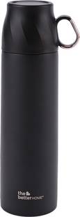 The Better Home 500 ml Steel Bottle With Drinking Glass