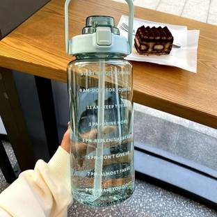 heet Motivational Sports Water Bottle with Hourly Markings for Daily Hydration 2000 ml Bottle