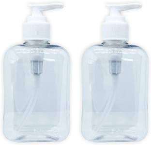 Myoc White Empty Transparent Pump Bottles Soap Dispenser Refillable & Reusable 250 ml Liquid Dispenser
