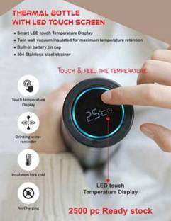 Desithat LED Indicator Display Hot & Cool Double Wall Temperature Water Bottle 11 500 ml Flask