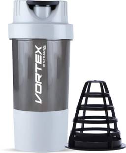 Strauss Vortex Protein Shaker Bottle| Gym Bottle| LeakProof Sports Water Bottle 500 ml Plastic Shaker