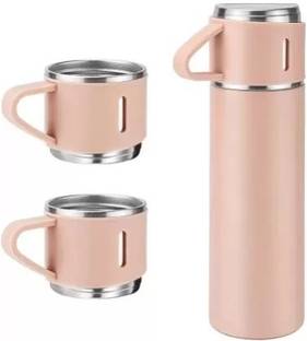vintaze Stainless Steel Thermos Vacuum Insulated Bottle with 3 Cup Lid 12Hrs Hot & Cold 500 ml Flask