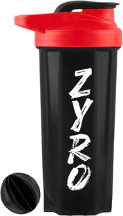 ZYRO Work Hard Protein Gym Sipper Bottle with Stainless Steel Spring Ball 700 ml Plastic Shaker
