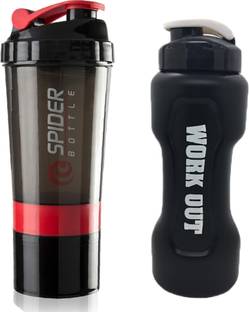 TRUE INDIAN Combo Of Unique Gym Shaker & Sipper/Water Bottle For Gym | Gym Shaker Bottle 500 ml Shaker