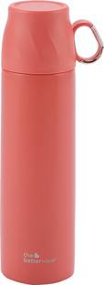 The Better Home 500 ml Steel Bottle With Drinking Glass