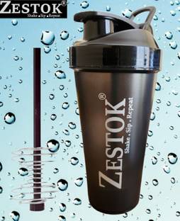 Zestok Gym Sipper & Shaker Bottle with Stainless Steel Spring Ball Men Women Boys Girls 700 ml Shaker