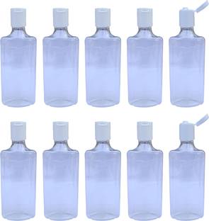 CMR Empty Transparent Plastic Bottles with Flip Top Caps or Inner Cap 100 ml Bottle