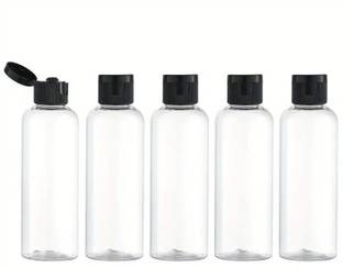 SOCHEP Empty Travel Refillable Bottles, Small Transparent Plastic Bottle Leak-Proof 100 ml Bottle