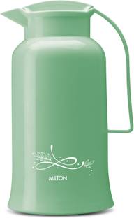 MILTON Crystal 1000 Vacuum Insulated Inner Glass Hot or Cold Flask, 1000 ml, Green 1000 ml Flask