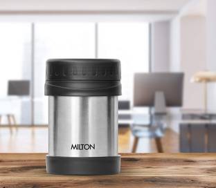 MILTON Thermosteel Soup Flask, 350 ml, Steelplain 350 ml Flask