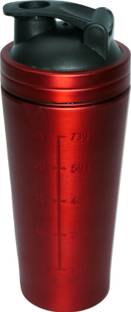 GYMGROOVE Red Stainless Steel Gym Shaker (750ml) with Mixing Ball | Leak-Proof | BPA-Free 750 ml Shaker