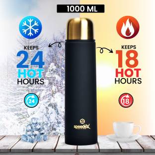 SPEEDEX Stainless Steel Vacuum Insulated Hot & Cold Water Bottle Feather Touch Finish 1000 ml Flask