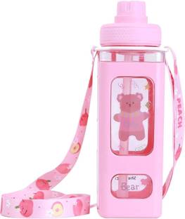 Jesal Water Bottle with Straw Sticker, and Belt Drinking Bottle 700 ml Plastic Shaker