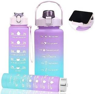 nariya 3 PCS MULTICOLOR WATERBOTTLE SET FOR DAILY USE AT OFFICE GYM AND TRAVELLING 2000 ml Sipper
