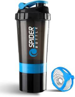 MUNSHINE Protein Spider Shaker BPA Free Gym Mixer Water Bottle, Leakproof, 500ml 500 ml Plastic Shaker