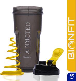 BIONFIT Gym Shaker with Spiral Blender | 100% Leakproof, BPA-Free Blender Bottle 700 ml Shaker