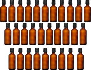 Pure Source India Amber Glass Bottles for Essential Oils, Fragrances, Cosmetics and Medicinal Uses 50 ml Bottle