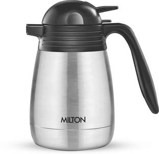 MILTON Vaccum Flasks Thermosteel Hot & Cold Carafe 1000 ml Steel Plain 1000 ml Flask