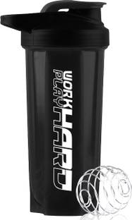 ZYRO Work Hard Protein Gym Sipper Bottle with Stainless Steel Spring Ball 700 ml Shaker