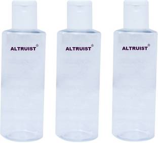 Altruist Empty Clear Plastic Sample Bottle with Flip Caps (300ml) Pack of 3 300 ml Bottle